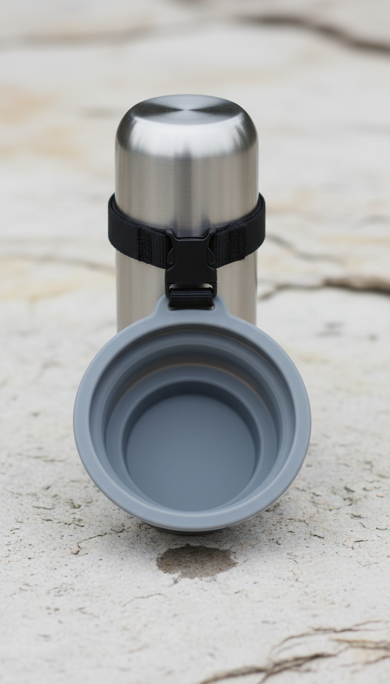 Clip-on pet water bowl attachment