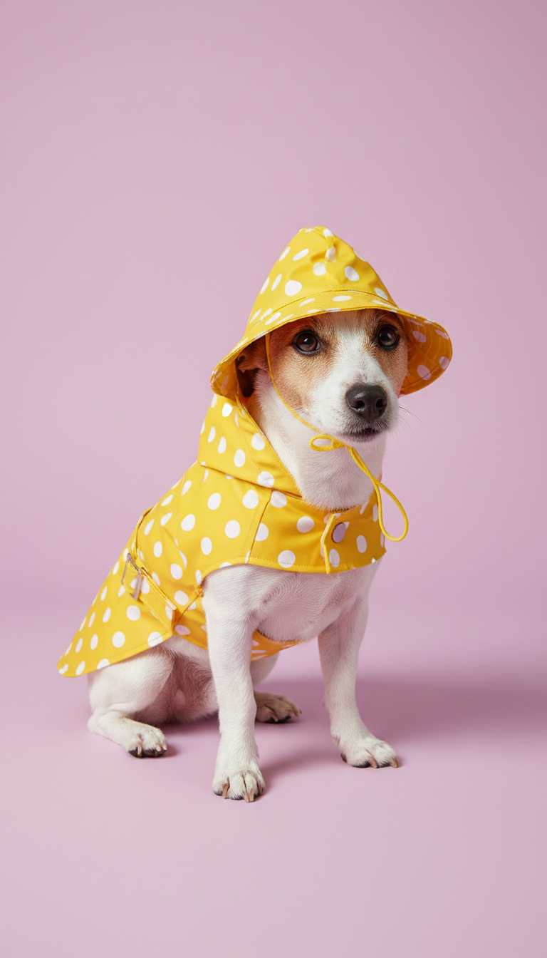 Yellow Polka Dot Raincoat