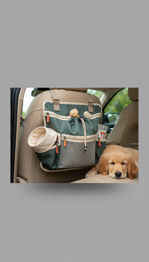 Multi-Pocket Travel Organizer Pouch for Dogs