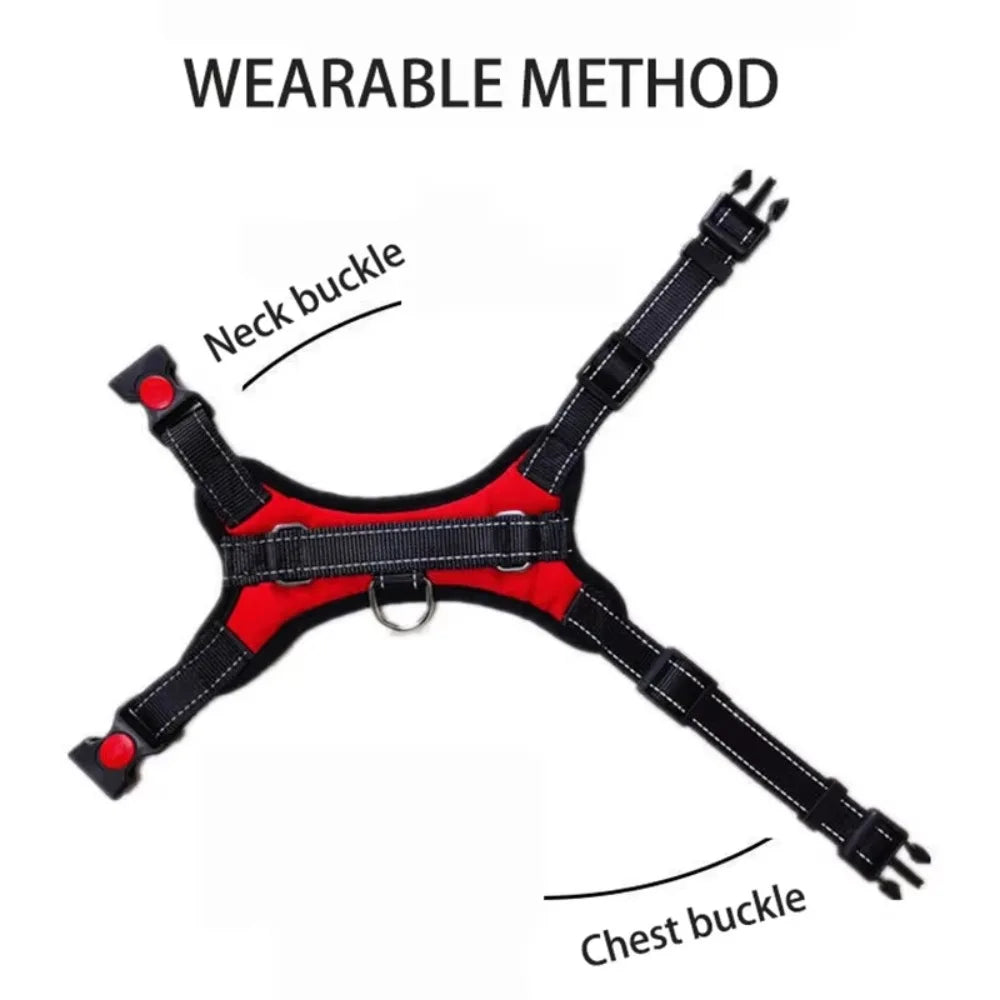 No-Pull Dog Harness — Padded Step-In Design with Reflective Stitching