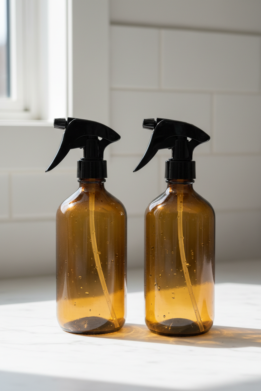 Refillable Glass Cleaning Spray Bottles (Set of 2)